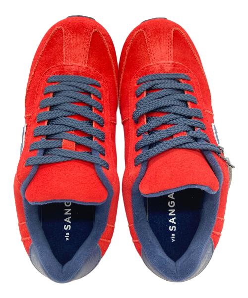 Sangacio（サンガッチョ）sangacio (サンガッチョ) ローカットスニーカー レッド サイズ:US7の古着・服飾アイテム