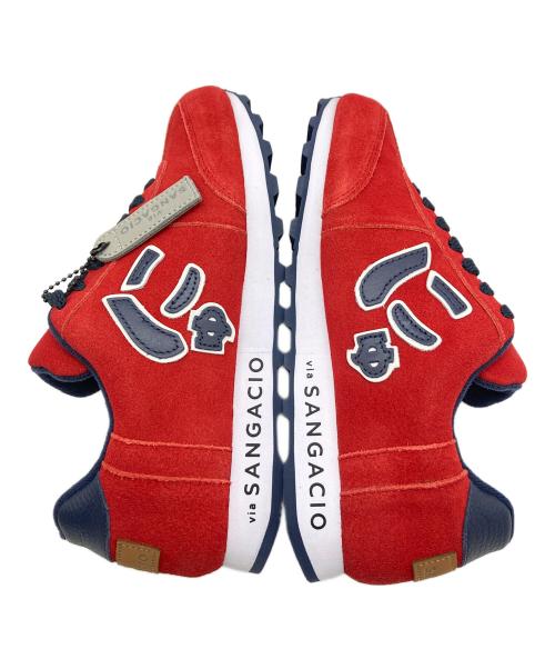Sangacio（サンガッチョ）sangacio (サンガッチョ) ローカットスニーカー レッド サイズ:US7の古着・服飾アイテム