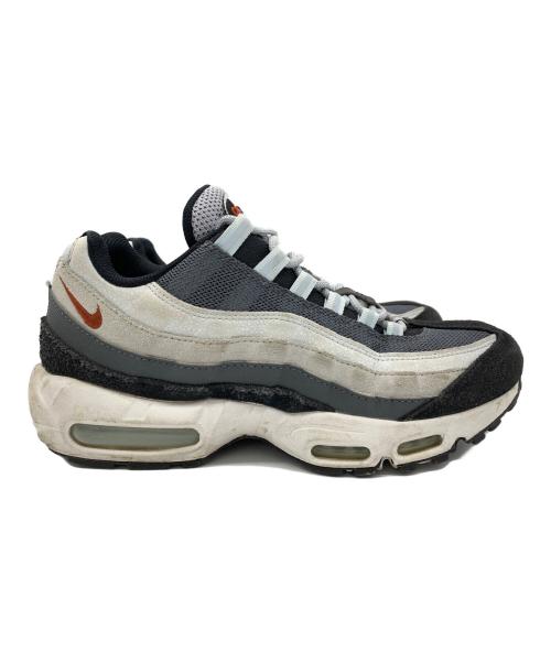 NIKE（ナイキ）NIKE (ナイキ) AIR MAX 95 WOLF GREY/RUGGED ORANGE-BLACK-BLUE TINT / エア マックス 95 エア マックス 95 ウルフグレー ラゲッドオレンジ ライトグレー サイズ:US9の古着・服飾アイテム