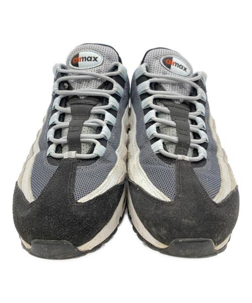 NIKE（ナイキ）NIKE (ナイキ) AIR MAX 95 WOLF GREY/RUGGED ORANGE-BLACK-BLUE TINT / エア マックス 95 エア マックス 95 ウルフグレー ラゲッドオレンジ ライトグレー サイズ:US9の古着・服飾アイテム
