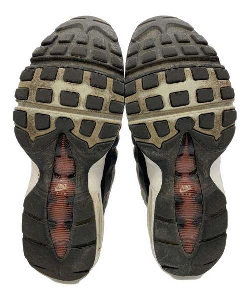 NIKE（ナイキ）NIKE (ナイキ) AIR MAX 95 WOLF GREY/RUGGED ORANGE-BLACK-BLUE TINT / エア マックス 95 エア マックス 95 ウルフグレー ラゲッドオレンジ ライトグレー サイズ:US9の古着・服飾アイテム