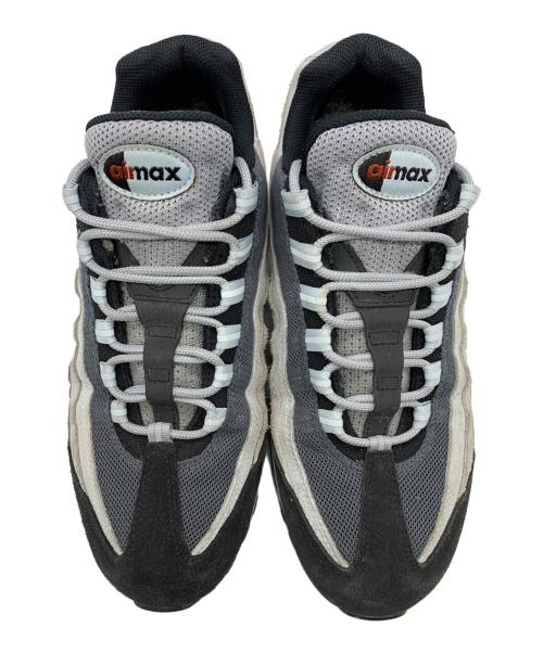 NIKE（ナイキ）NIKE (ナイキ) AIR MAX 95 WOLF GREY/RUGGED ORANGE-BLACK-BLUE TINT / エア マックス 95 エア マックス 95 ウルフグレー ラゲッドオレンジ ライトグレー サイズ:US9の古着・服飾アイテム