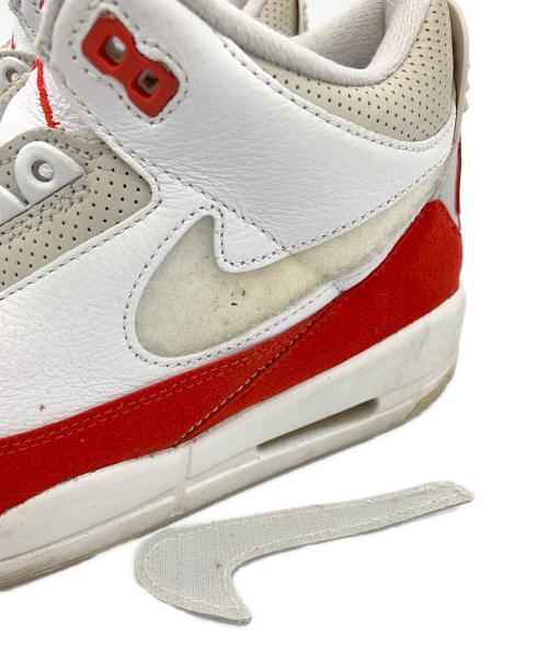 NIKE（ナイキ）NIKE (ナイキ) Air Jordan 3 Retro レッド×ホワイト サイズ:US8.5の古着・服飾アイテム