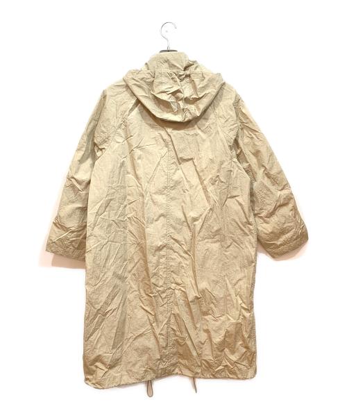BEAUTY&YOUTH UNITED ARROWS（ビューティーアンドユースユナイテッドアローズ）BEAUTY&YOUTH UNITED ARROWS (ビューティーアンドユースユナイテッドアローズ) ナイロンシャインタフタフードブルゾンコート ベージュ サイズ:Mの古着・服飾アイテム