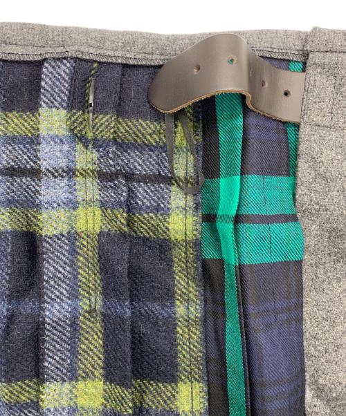 O’NEIL OF DUBLIN（オニールオブダブリン）O’NEIL OF DUBLIN (オニールオブダブリン) マキシ丈マルチコンビ キルトスカート ネイビー×グリーン サイズ:US6の古着・服飾アイテム