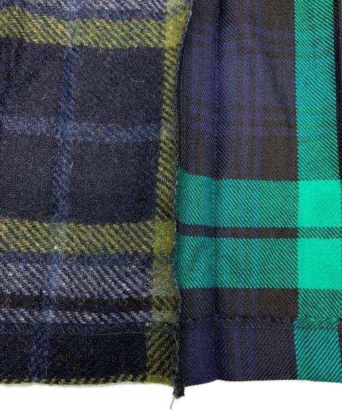 O’NEIL OF DUBLIN（オニールオブダブリン）O’NEIL OF DUBLIN (オニールオブダブリン) マキシ丈マルチコンビ キルトスカート ネイビー×グリーン サイズ:US6の古着・服飾アイテム