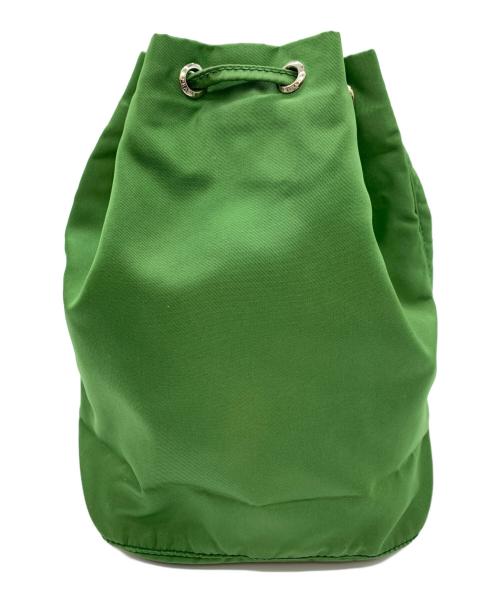 PRADA（プラダ）PRADA (プラダ) 巾着ポーチ グリーンの古着・服飾アイテム