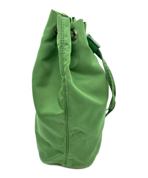 PRADA（プラダ）PRADA (プラダ) 巾着ポーチ グリーンの古着・服飾アイテム
