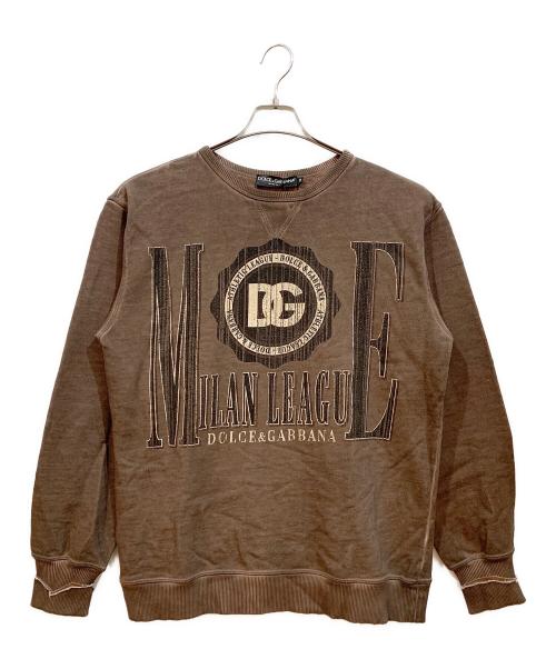 DOLCE & GABBANA（ドルチェ＆ガッバーナ）DOLCE & GABBANA (ドルチェ＆ガッバーナ) ロゴスウェット ブラウン サイズ:44の古着・服飾アイテム
