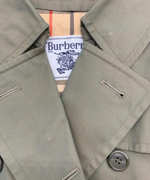 Burberry's（バーバリーズ）Burberry's (バーバリーズ) トレンチコート グリーン サイズ:胸囲/79、腰囲/90、身長/155の古着・服飾アイテム