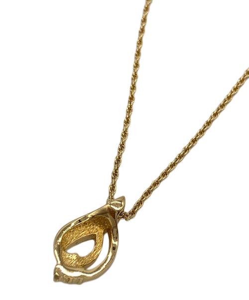 Christian Dior（クリスチャン ディオール）Christian Dior (クリスチャン ディオール) ネックレス ゴールドカラー×グリーンの古着・服飾アイテム