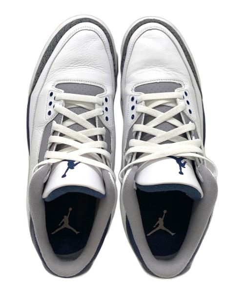 NIKE（ナイキ）NIKE (ナイキ) AIR JORDAN 3 RETRO ホワイト×ブルー サイズ:US11.5の古着・服飾アイテム