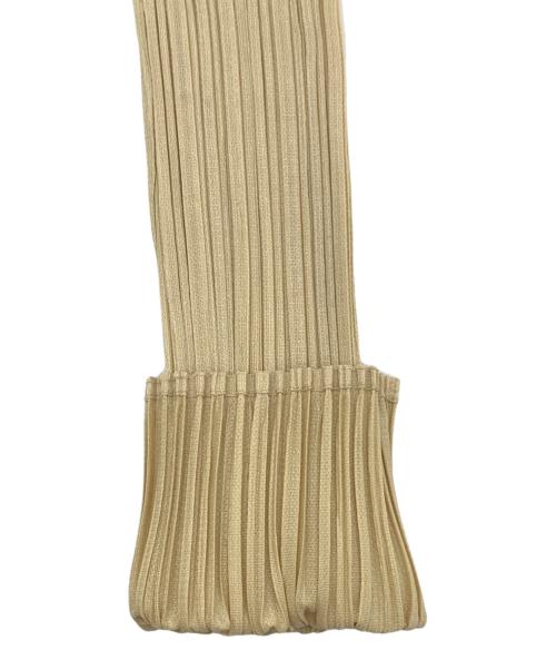 PLEATS PLEASE（プリーツプリーズ）PLEATS PLEASE (プリーツプリーズ) 薄手カーディガン ベージュ サイズ:3の古着・服飾アイテム