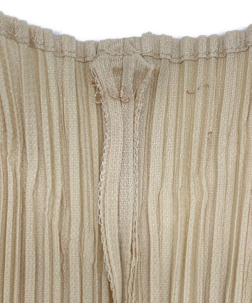 PLEATS PLEASE（プリーツプリーズ）PLEATS PLEASE (プリーツプリーズ) 薄手カーディガン ベージュ サイズ:3の古着・服飾アイテム