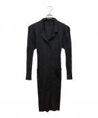 PLEATS PLEASEプリーツプリーズ）の古着「長袖ワンピース」｜ブラック