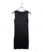 PLEATS PLEASEプリーツプリーズ）の古着「ノースリーブワンピース」｜ブラック