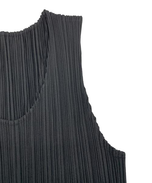 PLEATS PLEASE（プリーツプリーズ）PLEATS PLEASE (プリーツプリーズ) ノースリーブワンピース ブラック サイズ:3の古着・服飾アイテム