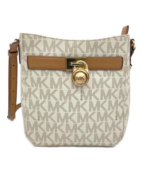 MICHAEL KORS（マイケル・コース）MICHAEL KORS (マイケル・コース) ショルダーバッグ アイボリー×ブラウンの古着・服飾アイテム