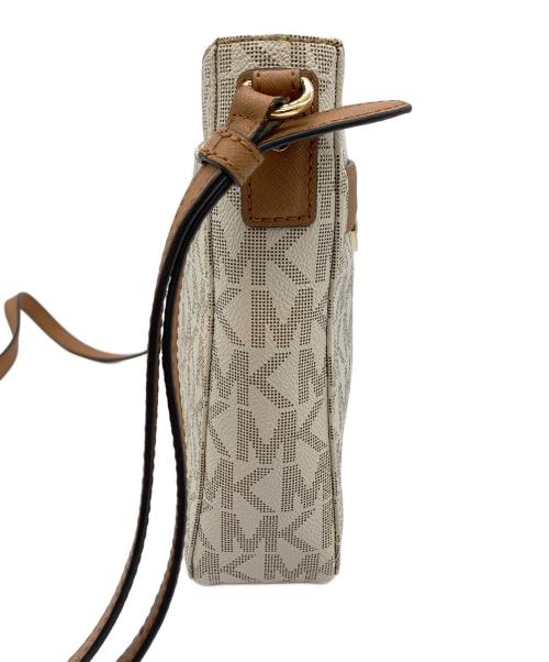 MICHAEL KORS（マイケル・コース）MICHAEL KORS (マイケル・コース) ショルダーバッグ アイボリー×ブラウンの古着・服飾アイテム