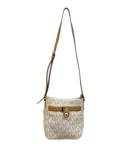 MICHAEL KORS（マイケル・コース）MICHAEL KORS (マイケル・コース) ショルダーバッグ アイボリー×ブラウンの古着・服飾アイテム