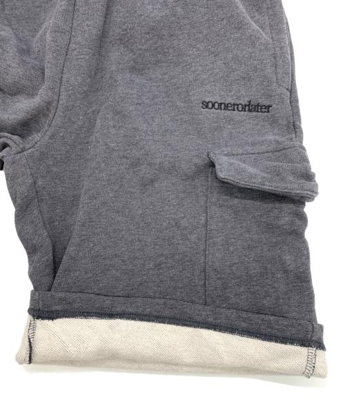 soonerorlater（スーナーオアレイター）soonerorlater (スーナーオアレイター) スウェットハーフパンツ グレー サイズ:Lの古着・服飾アイテム