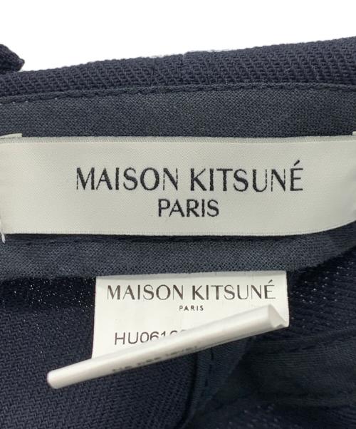 maison kitsune（メゾンキツネ）maison kitsune (メゾンキツネ) トリコロールフォックスキャップ ネイビーの古着・服飾アイテム