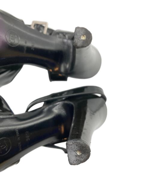 CHANEL（シャネル）CHANEL (シャネル) アンクルストラップサンダル ブラック サイズ:26 1/2の古着・服飾アイテム