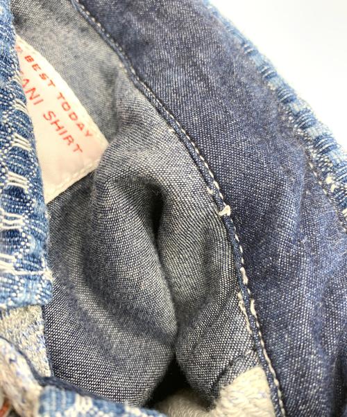 KAWATANI SHIR（カワタニシャツ）KAWATANI SHIR (カワタニシャツ) 長袖シャツ インディゴ×グレー サイズ:Ⅿの古着・服飾アイテム