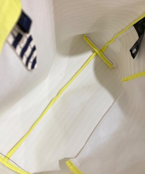 LACOSTE（ラコステ）LACOSTE (ラコステ) コンセプトストライプトートバッグ アイボリー×ネイビーの古着・服飾アイテム