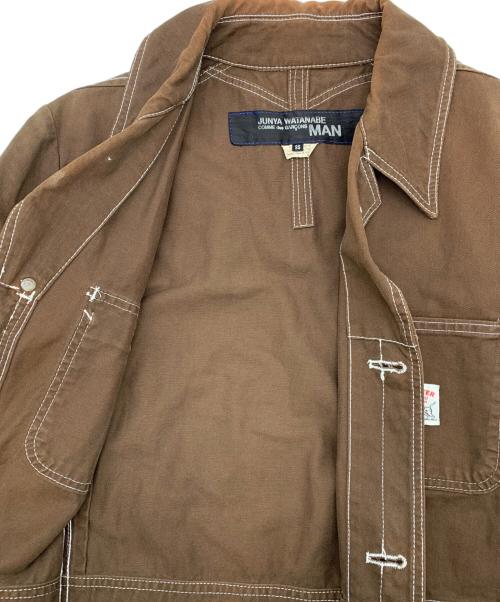 COMME des GARCONS JUNYA WATANABE MAN（コム デ ギャルソン ジュンヤ ワタナベ マン）COMME des GARCONS JUNYA WATANABE MAN (コム デ ギャルソン ジュンヤ ワタナベ マン) デニムジャケット ブラウン サイズ:SSの古着・服飾アイテム
