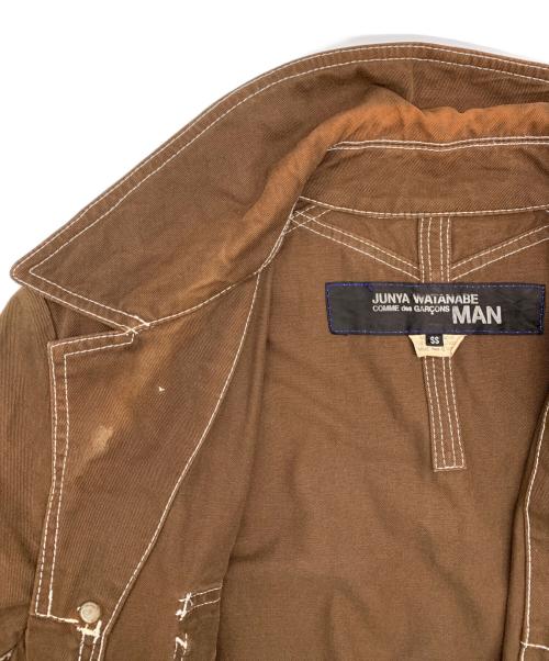 COMME des GARCONS JUNYA WATANABE MAN（コム デ ギャルソン ジュンヤ ワタナベ マン）COMME des GARCONS JUNYA WATANABE MAN (コム デ ギャルソン ジュンヤ ワタナベ マン) デニムジャケット ブラウン サイズ:SSの古着・服飾アイテム