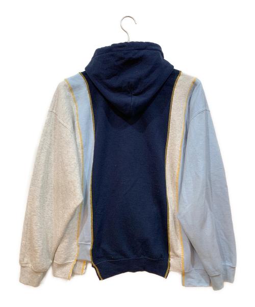 Rebuild by Needles（リビルドバイニードルス）Rebuild by Needles (リビルドバイニードルス) パーカー ネイビー×グレー サイズ:XLの古着・服飾アイテム