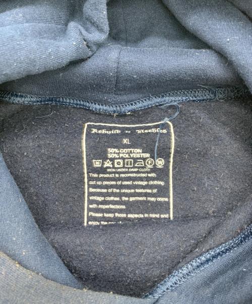 Rebuild by Needles（リビルドバイニードルス）Rebuild by Needles (リビルドバイニードルス) パーカー ネイビー×グレー サイズ:XLの古着・服飾アイテム