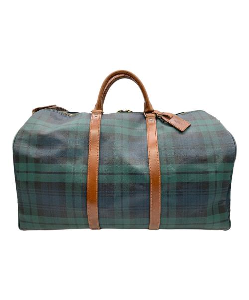 POLO RALPH LAUREN（ポロ・ラルフローレン）POLO RALPH LAUREN (ポロ・ラルフローレン) ボストンバッグ ブラウン×グリーンの古着・服飾アイテム