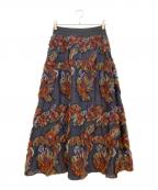 BEARDSLEYビアズリー）の古着「ビアズリーフリンジスカート」｜ブラック