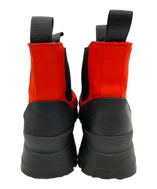 nagonstans（ナゴンスタンス）nagonstans (ナゴンスタンス) ショートブーツ レッド×ブラック サイズ:US：8の古着・服飾アイテム