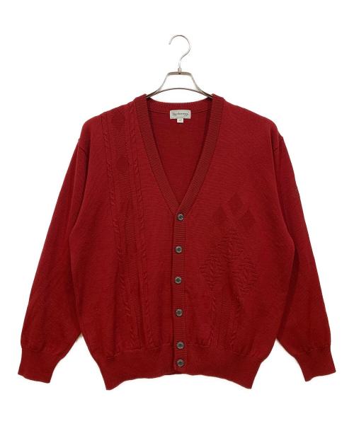 Burberry's（バーバリー）Burberry's (バーバリーズ) 薄手カーディガン レッド サイズ:Lの古着・服飾アイテム