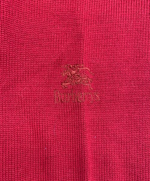 Burberry's（バーバリー）Burberry's (バーバリーズ) 薄手カーディガン レッド サイズ:Lの古着・服飾アイテム