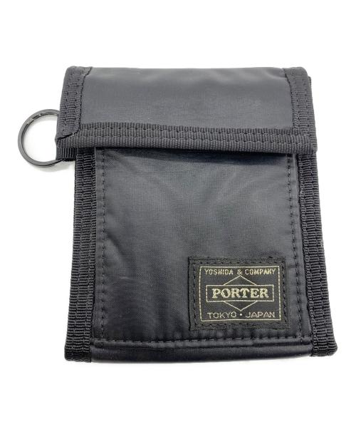 PORTER（ポーター）PORTER (ポーター) 3つ折り財布 ブラックの古着・服飾アイテム
