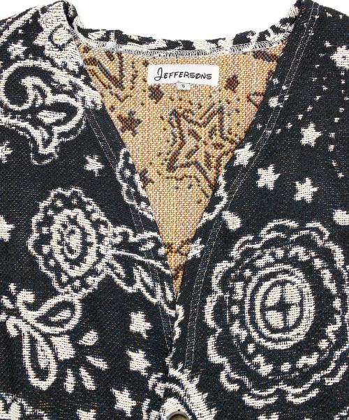 JEFFERSONS（ジェファーソンズ）JEFFERSONS (ジェファーソンズ) 厚手カーディガン ブラック サイズ:Sの古着・服飾アイテム