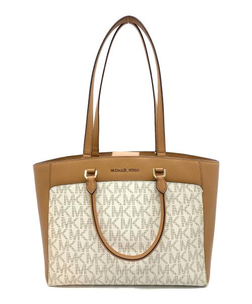 MICHAEL KORS（マイケル・コース）MICHAEL KORS (マイケル・コース) 2WAYバッグ ブラウン×ベージュの古着・服飾アイテム