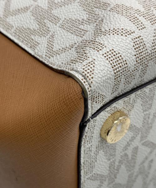 MICHAEL KORS（マイケル・コース）MICHAEL KORS (マイケル・コース) 2WAYバッグ ブラウン×ベージュの古着・服飾アイテム