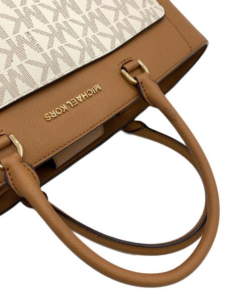 MICHAEL KORS（マイケル・コース）MICHAEL KORS (マイケル・コース) 2WAYバッグ ブラウン×ベージュの古着・服飾アイテム