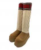 UGGアグ）の古着「クラッシックセーターレターブーツ」｜ブラウン×ベージュ