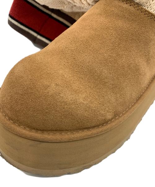 UGG（アグ）UGG (アグ) クラッシックセーターレターブーツ ブラウン×ベージュ サイズ:US8の古着・服飾アイテム