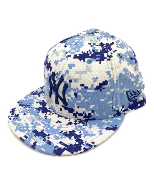 New Era（ニューエラ）New Era (ニューエラ) キャップ ブルー×ホワイト サイズ:7 3/4の古着・服飾アイテム