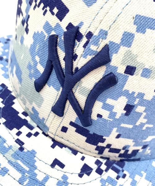 New Era（ニューエラ）New Era (ニューエラ) キャップ ブルー×ホワイト サイズ:7 3/4の古着・服飾アイテム