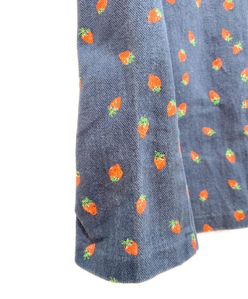 POPPY（ポピー）POPPY (ポピー) ワイドデニムパンツ ネイビー サイズ:Mの古着・服飾アイテム