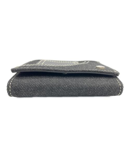 Christian Dior（クリスチャン ディオール）Christian Dior (クリスチャン ディオール) デニム3つ折り財布 ブラックの古着・服飾アイテム