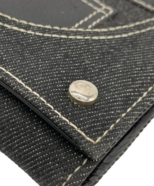 Christian Dior（クリスチャン ディオール）Christian Dior (クリスチャン ディオール) デニム3つ折り財布 ブラックの古着・服飾アイテム